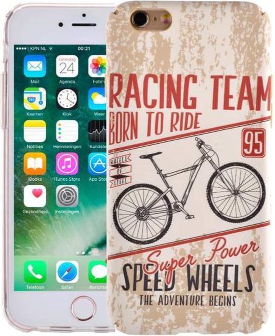 Ga terug bestrating weduwnaar iParts4u iPhone 6/6S Cover Vintage Look Racefiets | bol.com