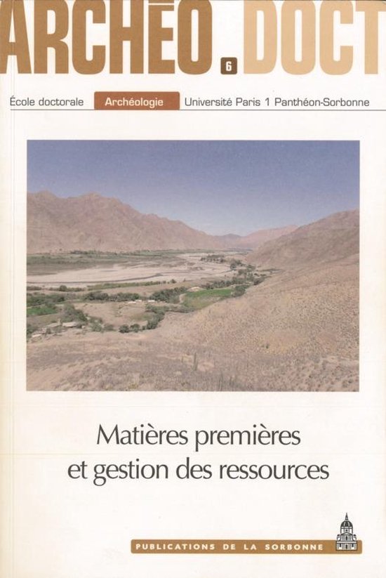 Archéo.doct - Matières premières et gestion des ressource ... - cover