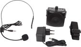 HQ-Power Draagbare stemversterker, met headset en draagriem, 5 W, zwart