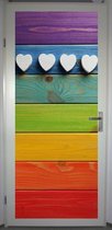 Deurposter 'Regenboogschutting' - deursticker 75x195 cm