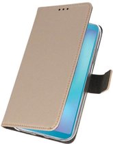 Booktype Telefoonhoesjes - Bookcase Hoesje - Wallet Case -  Geschikt voor Samsung Galaxy A6s - Goud
