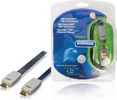 Bandridge platte HDMI 1.4 High Speed with Ethernet kabel met vergulde contacten - 10 meter