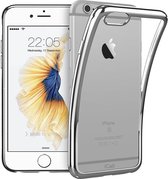Hoesje Transparant voor Apple iPhone 6 / 6s Plus, iPhone 6 Plus Zilver Siliconen TPU Hoesje Case, Cover Hoes iPhone 6 Plus, Doorzichtig Soft Gel Hoesje Backcover