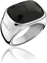 ZINZI zilveren ring zwart ZIR677