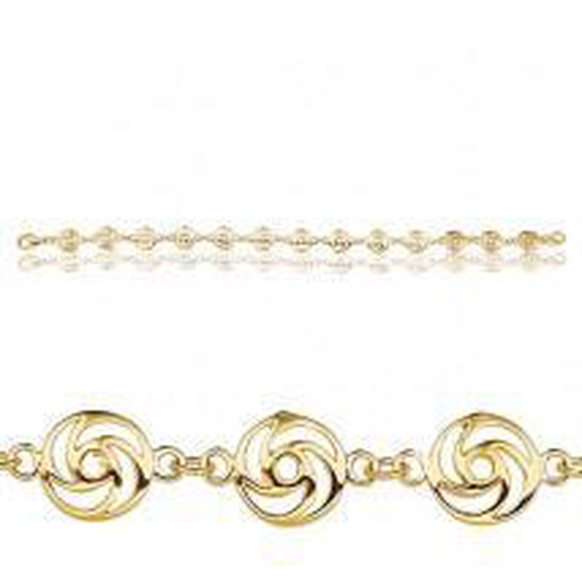 Montebello Armband Hanoi - 925 Zilver Goudverguld - 7mm - 18cm
