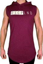 Mouwloos Fitness Shirt met Capuchon | Bordeaux (XXL) - Disciplined Sports