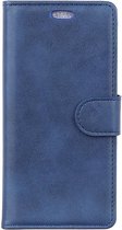 Shop4 - Huawei Y6 (2018) Hoesje - Wallet Case Matte Retro Look Donker Blauw