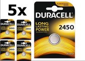 5 Stuks Duracell CR2450 3v lithium knoopcelbatterij