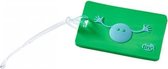 Bagagelabel - Tinc Smiley - Groen - Kofferlabel - Taslabel