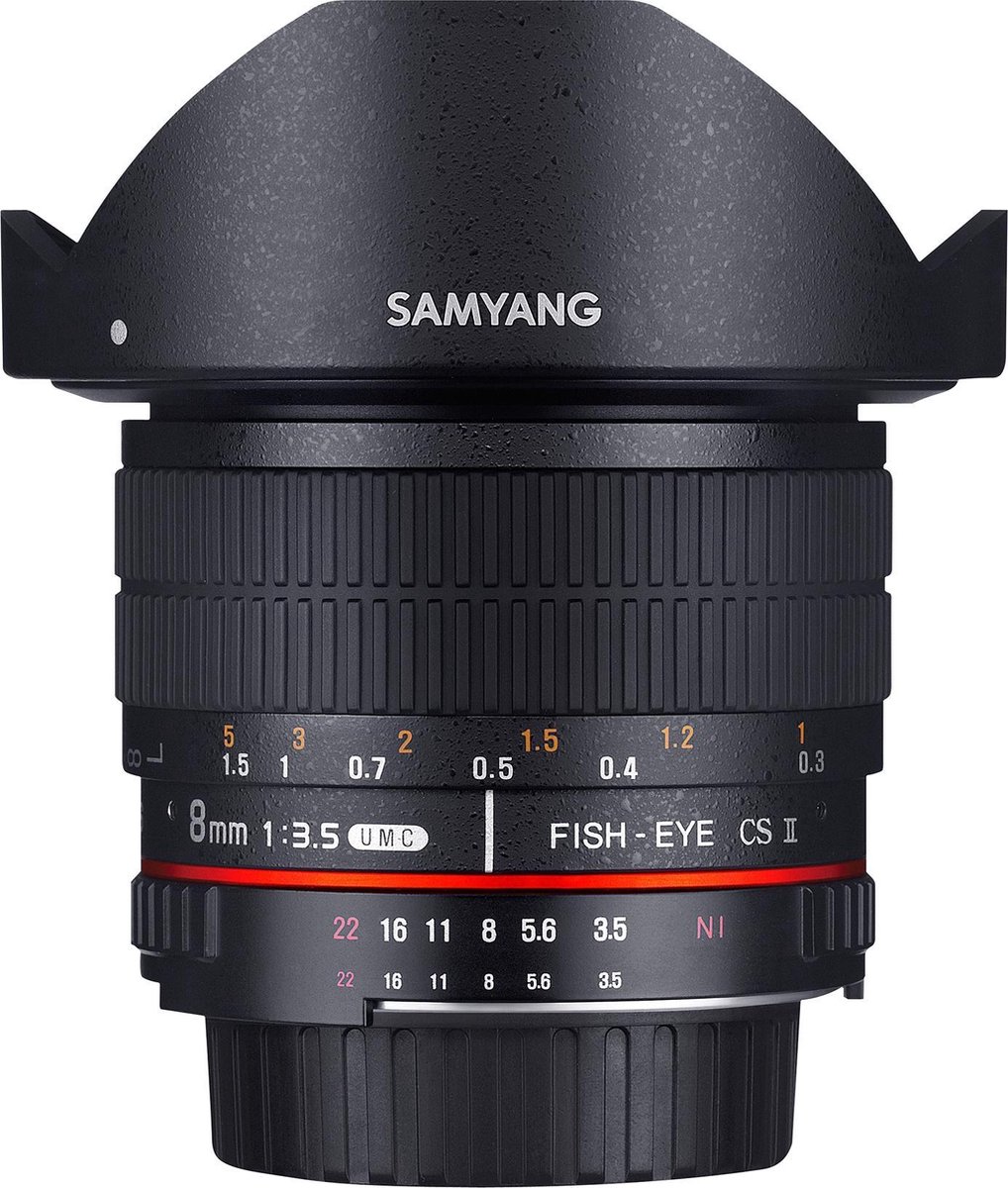 Samyang 8mm F3.5 UMC Fisheye CSII - Prime lens - geschikt voor Nikon Spiegelreflex