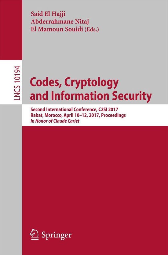 Springer Nature Proceedings Computer Science - Codes, Crypto ... - cover
