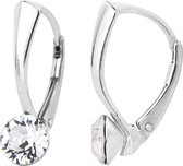 ARLIZI 1250 Oorbellen Swarovski Kristal - Dames - 925 Sterling Zilver - 6 mm - Transparant