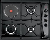 Whirlpool Combi Kookplaat | Model AKM261NB | Zwart | Inbouw | 4 zone(s) | 1 Elektrisch - 3 gaspitten