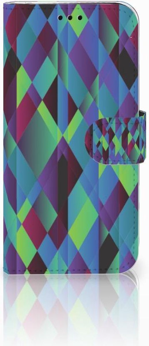 Samsung Galaxy J5 2017 Book Case Abstract Green Blue
