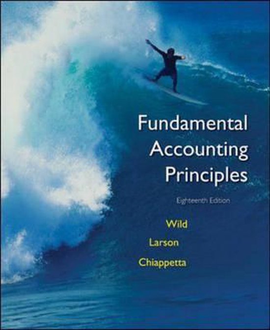 Wild Fundamental Accounting Principles 24th Edition Fundamental Accounting Principles, John J. Wild | 9780072996531
