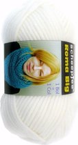 SCHEEPJES ROMA BIG 001 WIT. PAK MET 5 BOLLEN a 220 GRAM. KL.NUM. 3715.  INCL. Gratis Digitale vinger haak en brei toerenteller