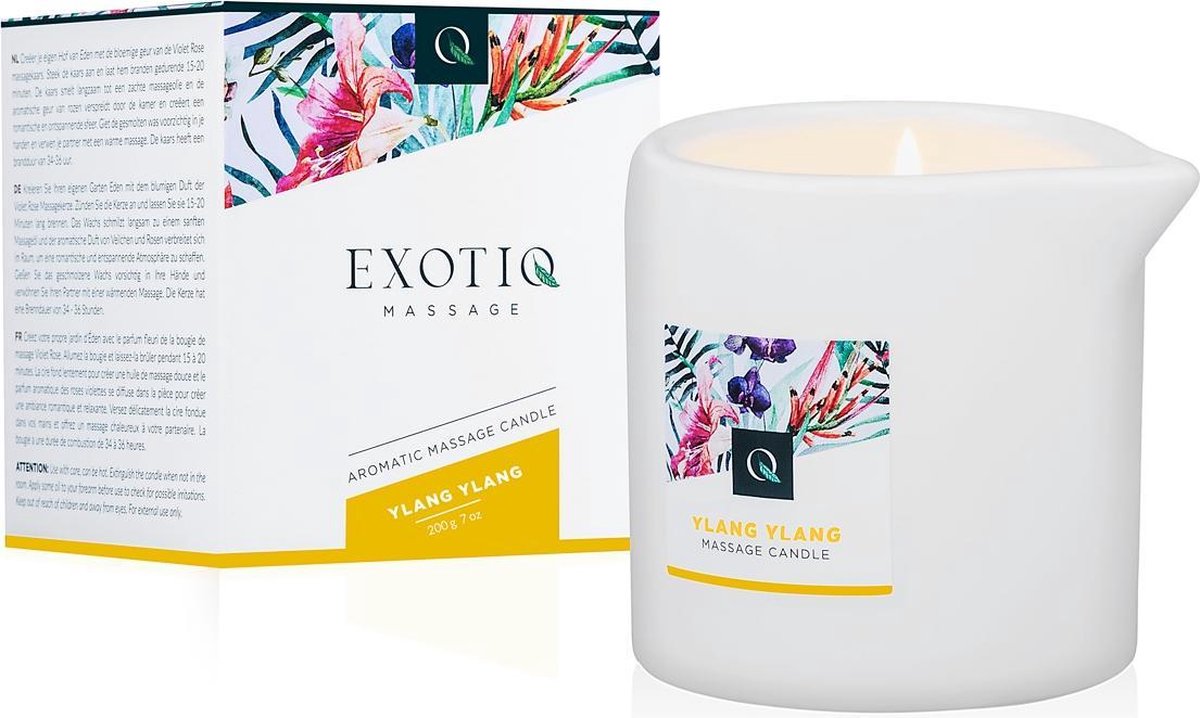 Goedkoopste Exotiq - Massagekaars - Massage kaars - Massage candle - Ylang Ylang - 200g