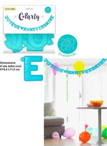 SUD TRADING - Blauwe Joyeux Anniversaire verjaardagsslinger - Decoratie > Slingers en hangdecoraties