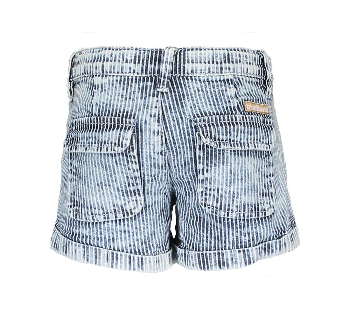 Moodstreet Meisjes Broek - Denim Stripe - Maat 116