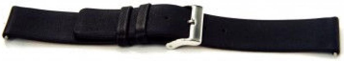 Buffalo kalf horlogeband zwart glad 24mm J-53