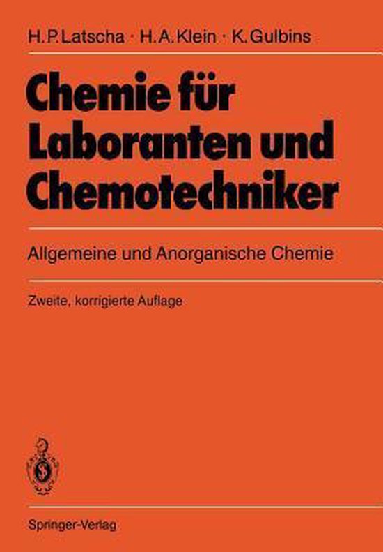 Chemie Fur Laboranten Und Chemotechniker