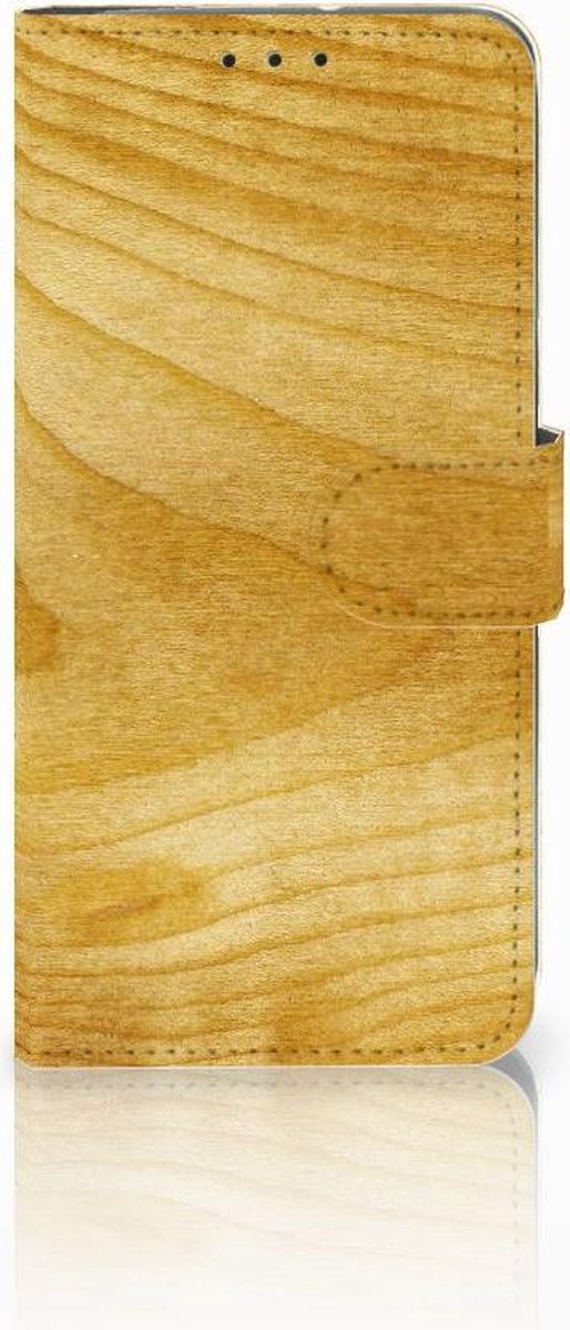 Motorola Moto G7 Power Book Style Case Licht Hout