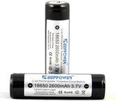 1 Stuk KeepPower 18650 2600mAh Oplaadbare batterij