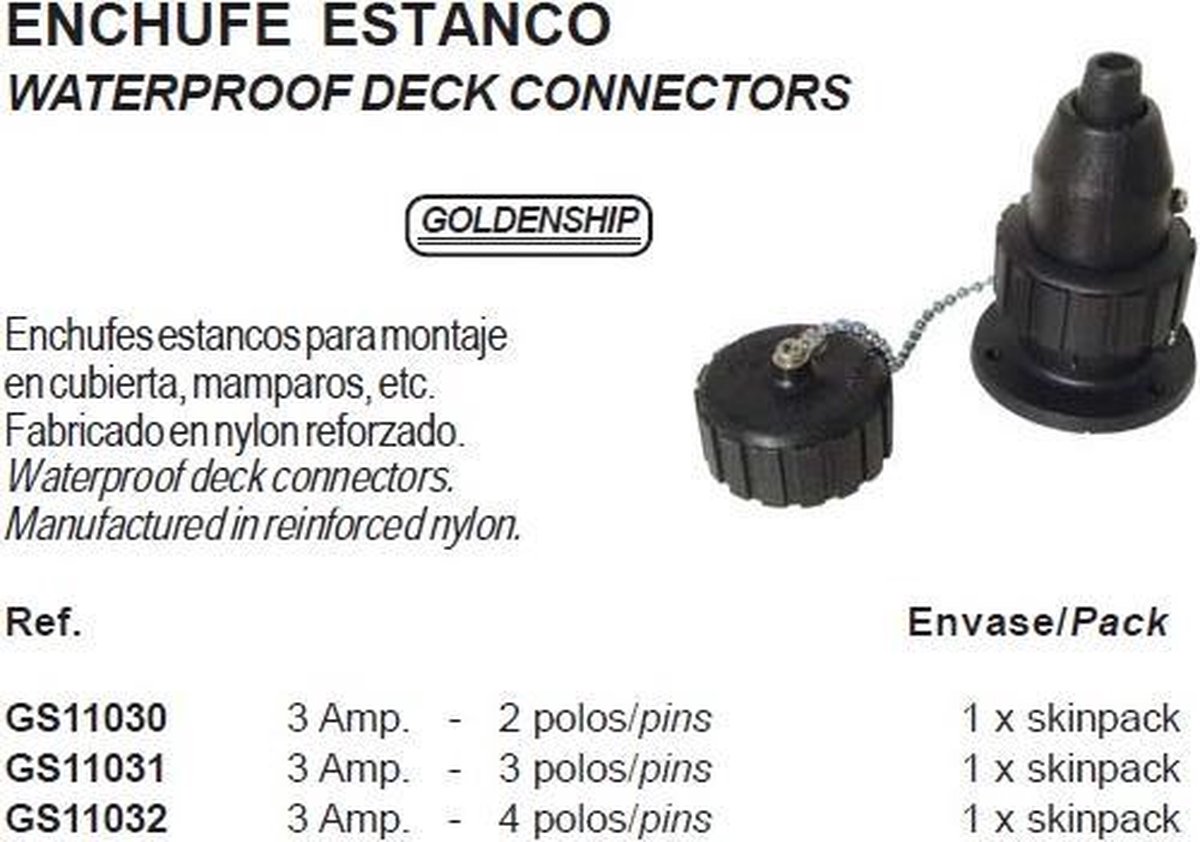 Waterproof deck connector