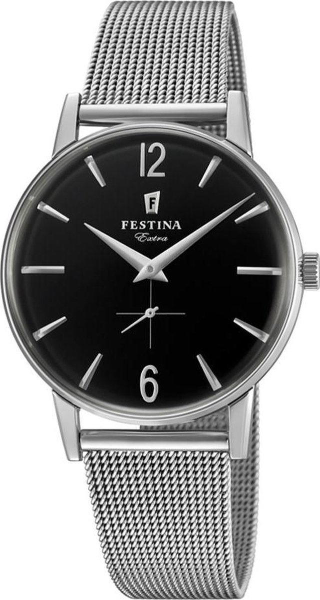 Festina F20252-4 Vintage - Horloge - Staal - Zilverkleurig - Ø 36 mm
