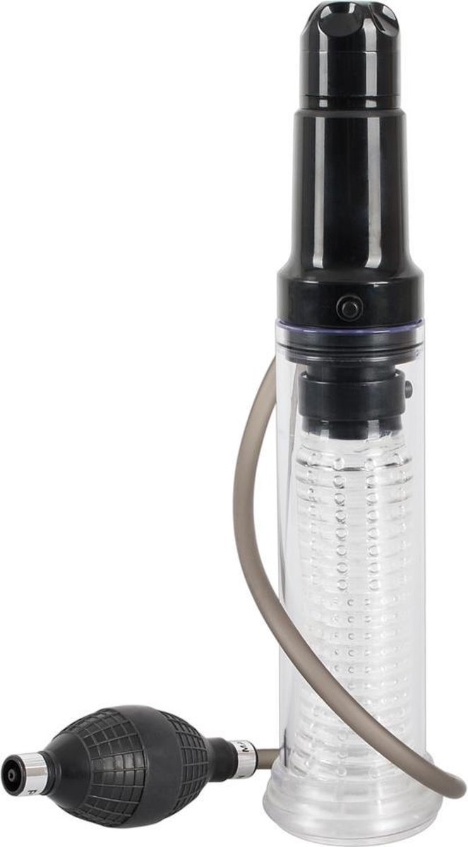 Goedkoopste Vibrerende Penispomp - Inclusief Masturbator - Inclusief Handpomp