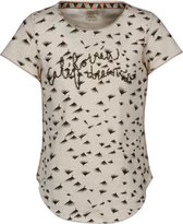 Indian blue zacht t-shirt met kraaltjes - Maat 128