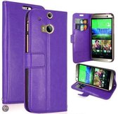 Kds Ultra Thin Wallet case cover HTC One M8 paars