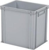 Boîte de rangement / caisse empilable - Polypropylène - 37,5 litres - Gris