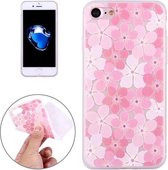 iPhone SE 2020 / iPhone 8 / iPhone 7 (4.7 Inch) - hoes, cover, case - TPU - Roze Perzik bloesem