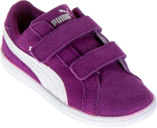 Puma Smash Fun SD V Sneakers - Maat 26 - Meisjes - roze/wit | bol.com