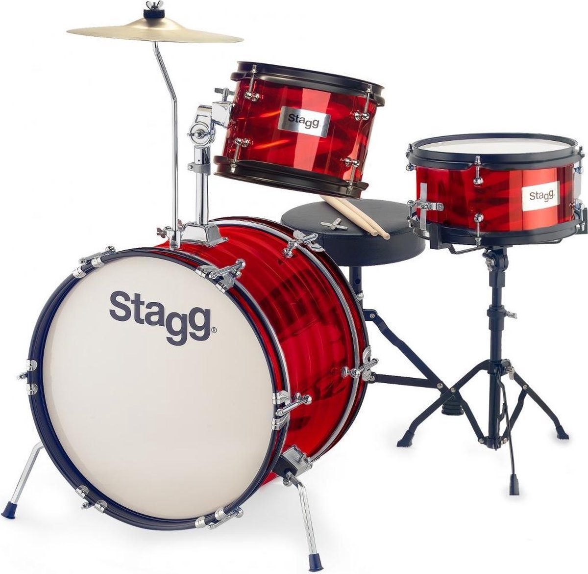 Stagg TIM JR 3/16B RD 3-delig junior drumset 16" | bol