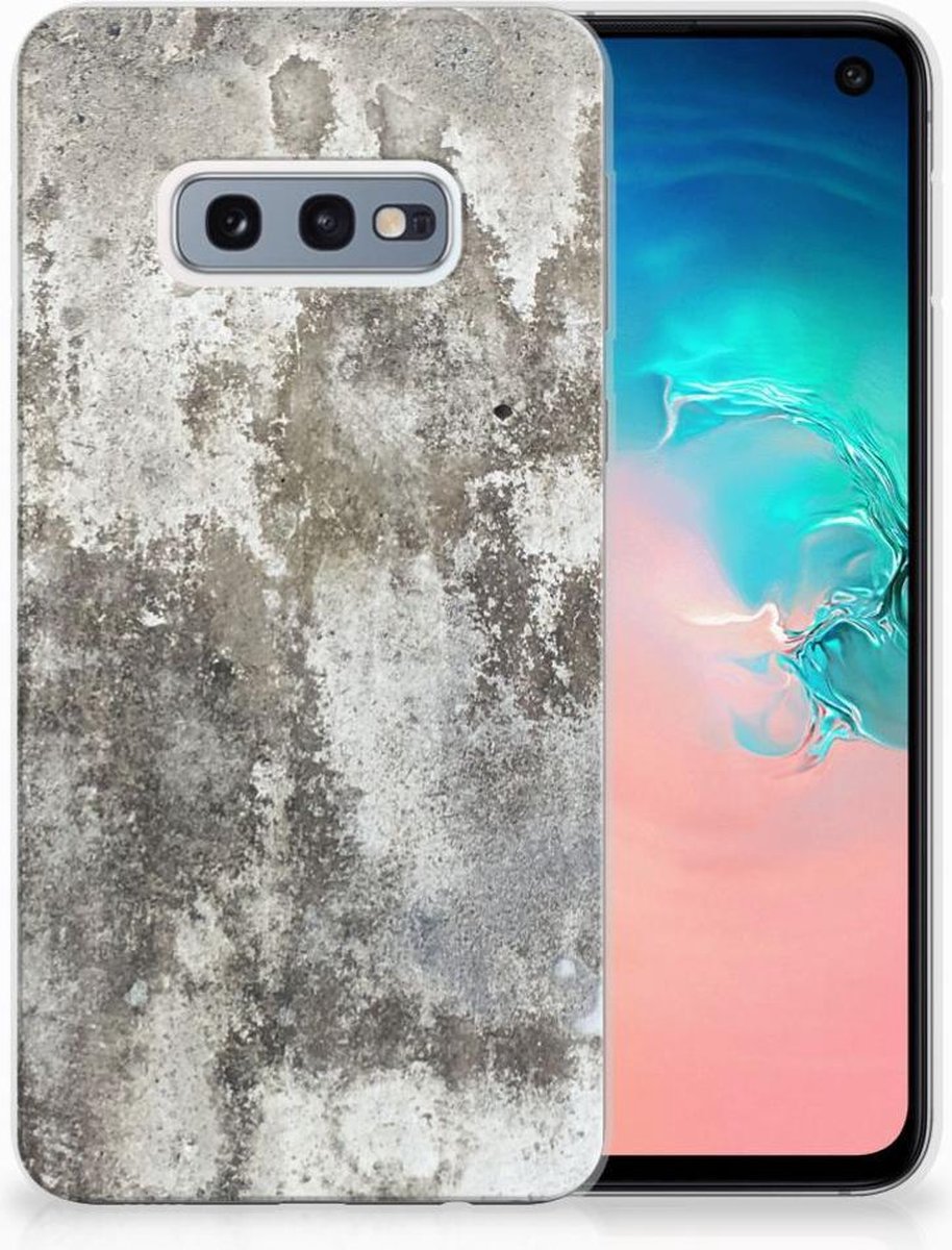 Samsung Galaxy S10e TPU Siliconen Hoesje Beton Print