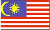 Vlag Maleisie 90 x 150 cm feestartikelen - Maleisie landen thema supporter/fan decoratie artikelen