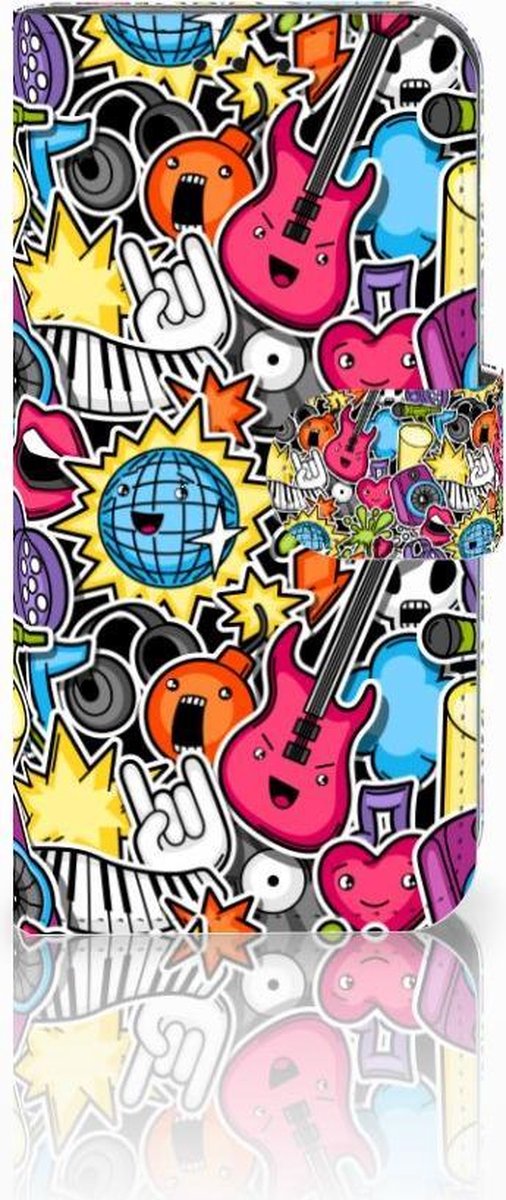 Samsung Galaxy S10e Wallet Case met Pasjes Punk Rock