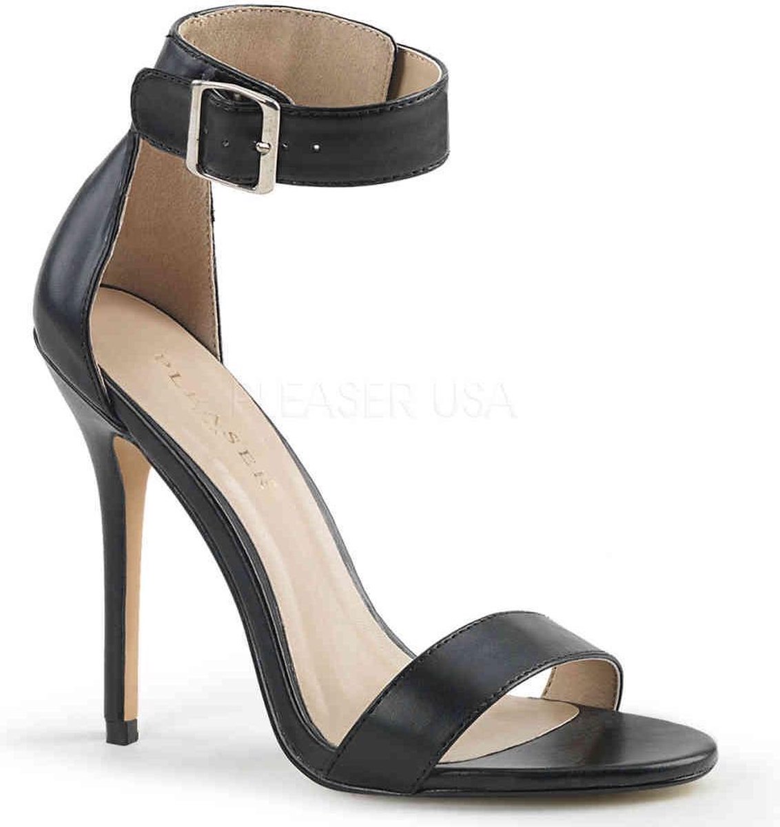 Pleaser - AMUSE-10 Sandaal met enkelband - US 5 - 35 Shoes - Zwart