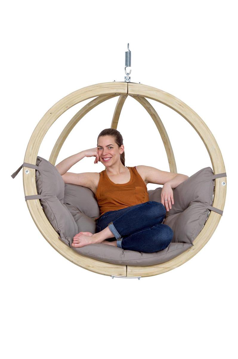 Amazonas Globo Chair Fauteuil suspendu 1 personne Coussins taupe