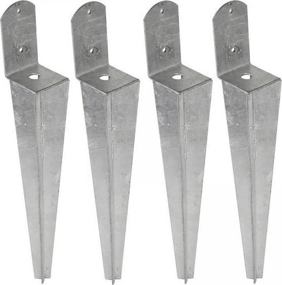 Rozenboogankers gegalvaniseerd  38 cm - set van 4 stuks