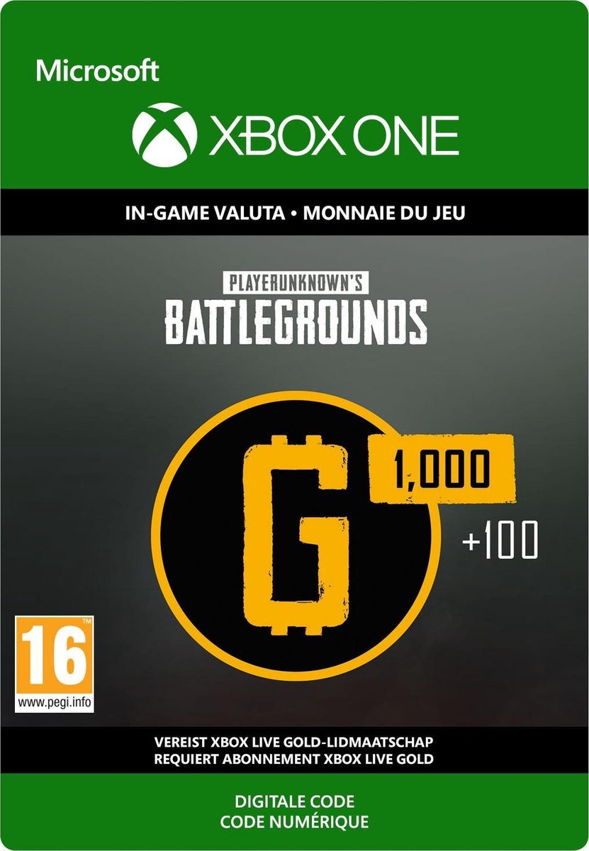 PlayerUnknown's Battlegrounds (PUBG) -  1.100 G-Coin - Xbox One Download - Xbox