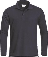 Santino Matt Polo-shirt lange mouwen - Zwart - XL