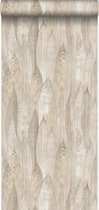 Origin Wallcoverings eco texture vlies behang bladeren lichtbeige - 347371 - 53 cm x 10,05 m