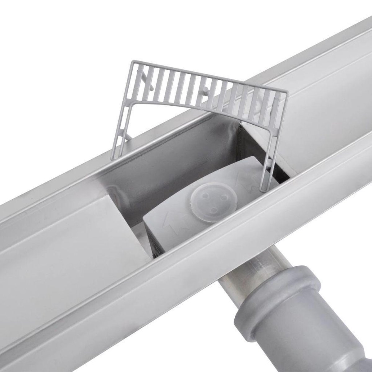 vidaXL Designafvoer douchegoot RVS 740 x 110 mm