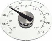 Thermometer voor op raam - RVS/plexiglas