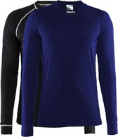 Craft Active 2-Pack Tops Thermoshirt Heren - Black/Maritime