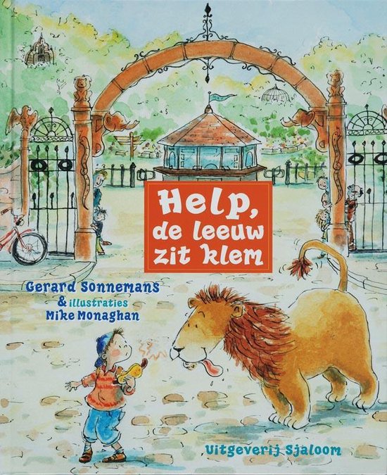 Cover van het boek 'Help, de leeuw zit klem !'