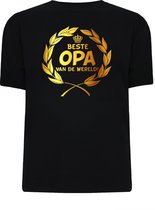 Gouden Krans T-Shirt - Beste Opa van de wereld (maat xl)